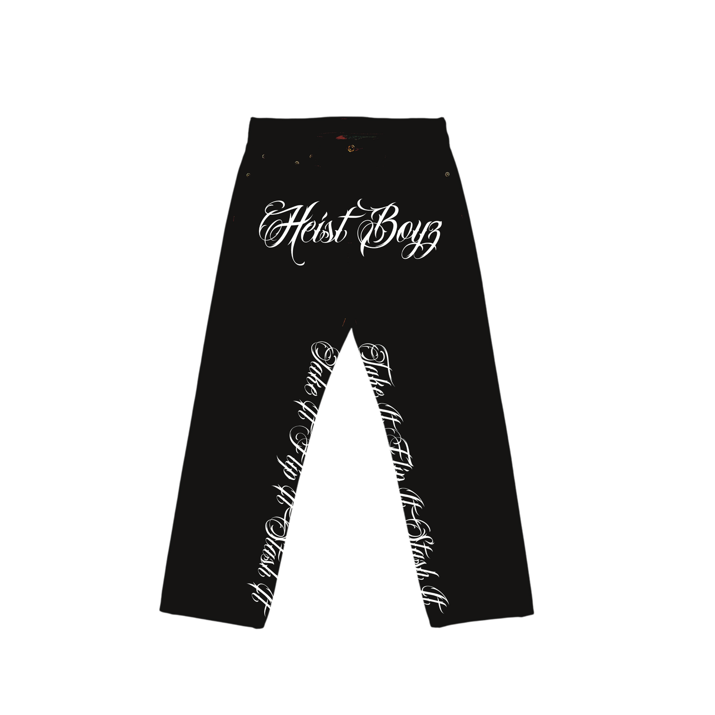 “Heist Boyz” Cursive Jeans